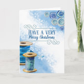 裁縫・シームストレスの手作りギフト用スレッドボタン シーズンカード (正面)