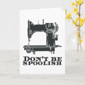 裁縫 – スプールしない カード (黄色い花)