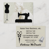 裁縫/ファッション/シーストレス 名刺 (正面/裏面)