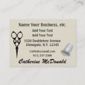 裁縫/ファッション/シーストレス 名刺 (裏面)