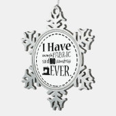 裁縫・ファブリック・ホリデーが不十分 スノーフレークピューターオーナメント (右)