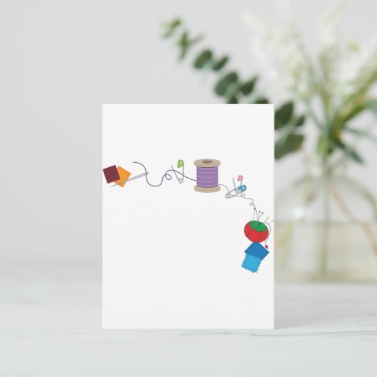 裁縫 ポストカード (スタンド正面)