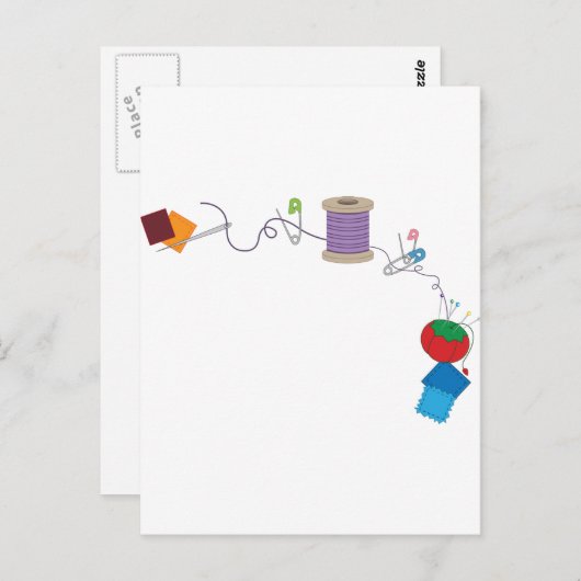 裁縫 ポストカード (正面/裏面)