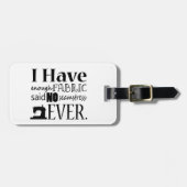 裁縫 – 不十分なファブリック工芸品 ラゲッジタグ (正面横)