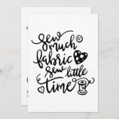 裁縫|多くの布を少しだけ縫う サンキューカード (正面/裏面)