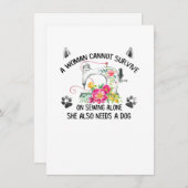 裁縫|女性は一人で生き延びは裁縫できない 招待状 (正面/裏面)