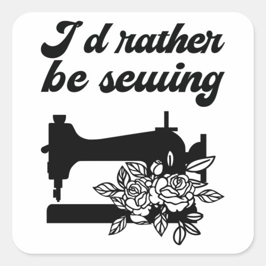 裁縫 – 私は裁縫 スクエアシール (正面)