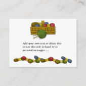 裁縫/編み物エンクロージャカード/SRFによるラベル エンクロージャーカード (裏面)