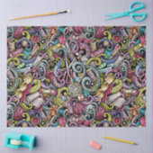 裁縫-編み物ギフトラップティッシュ 薄葉紙 (クラフト)