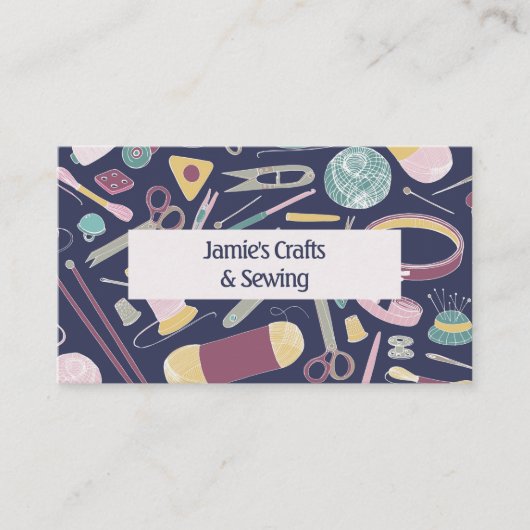 裁縫、編み物、工芸品、針仕事名刺 名刺 (正面)