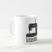 裁縫-裁縫だった裁縫カッコいい コーヒーマグカップ (正面左)