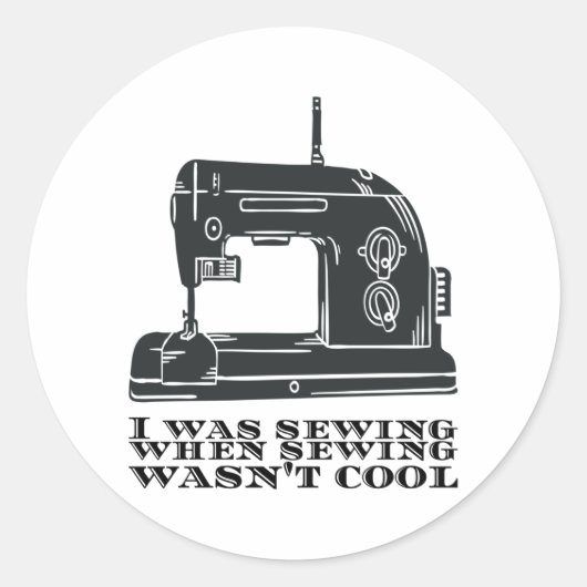 裁縫-裁縫だった裁縫カッコいい ラウンドシール (正面)
