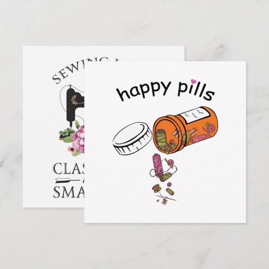 裁縫 | Happy Pills裁縫 招待状 (正面/裏面)