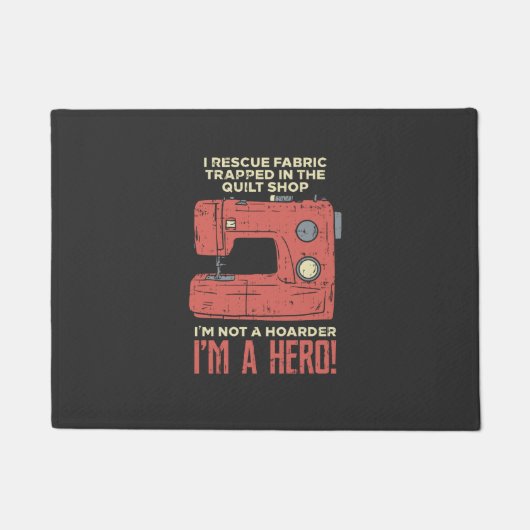 裁縫- I Rescue Fabric ドアマット (正面)