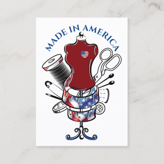 裁縫- Made in America名刺 名刺 (正面)