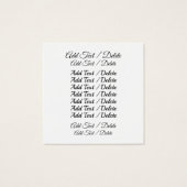 裁縫/Seamstress Sqビジネス/ギフトカード (裏面)