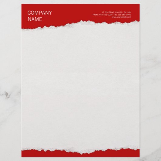 裂かれたペーパーレターヘッド レターヘッド (正面)