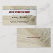 裂かれた本は名刺のページを捲ります 名刺 (正面/裏面)