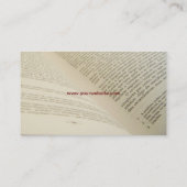 裂かれた本は名刺のページを捲ります 名刺 (裏面)