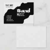 裂かれた白黒バンドグランジなグラフィック 名刺 (正面/裏面)