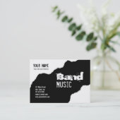 裂かれた白黒バンドグランジなグラフィック 名刺 (スタンド正面)