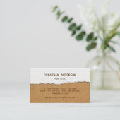 裂かれた紙およびボール紙の名刺 名刺 (スタンド正面)