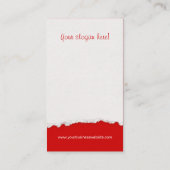 裂かれた紙によって引き裂かれる名刺 名刺 (裏面)