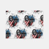 裂かれたBMXの自転車 フリースブランケット (正面(横))