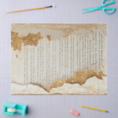 裂けたエッジの古い紙金ゴールド箔ひび割れた壁 薄葉紙 (クラフト)