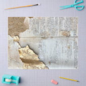 裂けたエッジの古い紙金ゴールド箔ひび割れた壁 薄葉紙 (クラフト)