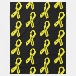 裂けたリボン/戦士…子宮内膜症 フリースブランケット