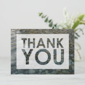 裂けた水　滑らかな石　切り抜き写真 サンキューカード (スタンド正面)