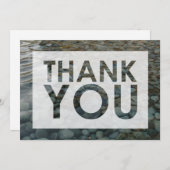 裂けた水　滑らかな石　切り抜き写真 サンキューカード (正面/裏面)