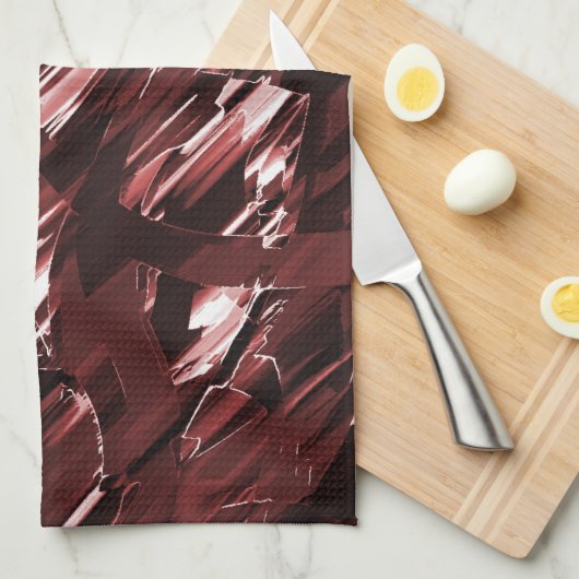 裂けた赤い刃や切れ味の悪い赤い刃の解体 キッチンタオル (四つ折り)