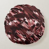 裂けた赤い刃や切れ味の悪い赤い刃の解体 ラウンドクッション (正面)