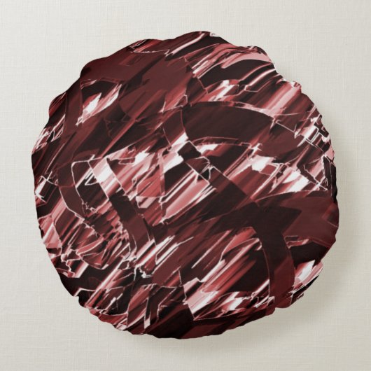 裂けた赤い刃や切れ味の悪い赤い刃の解体 ラウンドクッション (裏面)