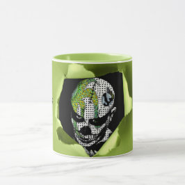 裂け幽霊のよく出るた穴を通るピエロ マグカップ