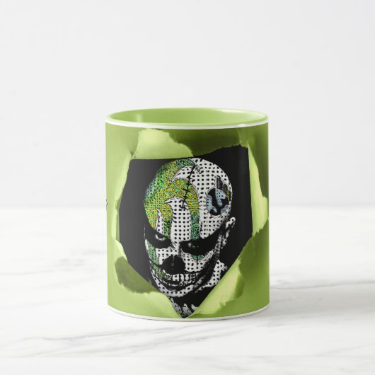 裂け幽霊のよく出るた穴を通るピエロ マグカップ (中央)