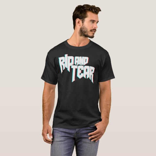 裂け目と裂け目Doom Eternal EssentialアクティブT- Tシャツ (正面フル)