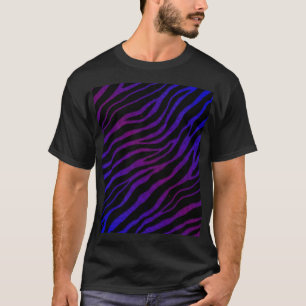 裂け目のSpaceTimeストライプ – 青/紫 Tシャツ
