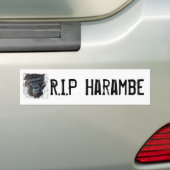 裂け目Harambe バンパーステッカー (車上)