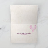 裂け結婚た縁を持つビーチ上のピンクのバラ縁ど カード (内部)