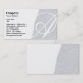 裂け遠くに-淡いグレーの粗い紙テクスチャ 名刺 (正面/裏面)