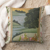 裂によってメスのミュージシャンに聞いているプリンセス クッション (ブランケット)