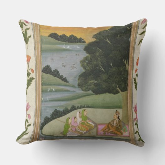 裂によってメスのミュージシャンに聞いているプリンセス クッション (正面)