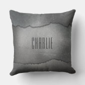 裂フェイク裂した金属カスタムモノグラム装飾用クッション クッション (裏面)