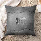 裂フェイク裂した金属カスタムモノグラム装飾用クッション クッション (ブランケット)