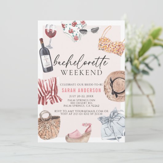装フェミニン置バチェロレッテ週末の日程 招待状 (スタンド正面)