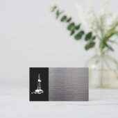 装備のシルエットおよび金属の一見の名刺 名刺 (スタンド正面)