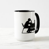 装備のマグの男性のハムSilhoutteはそれをカスタマイズ! マグカップ (正面右)